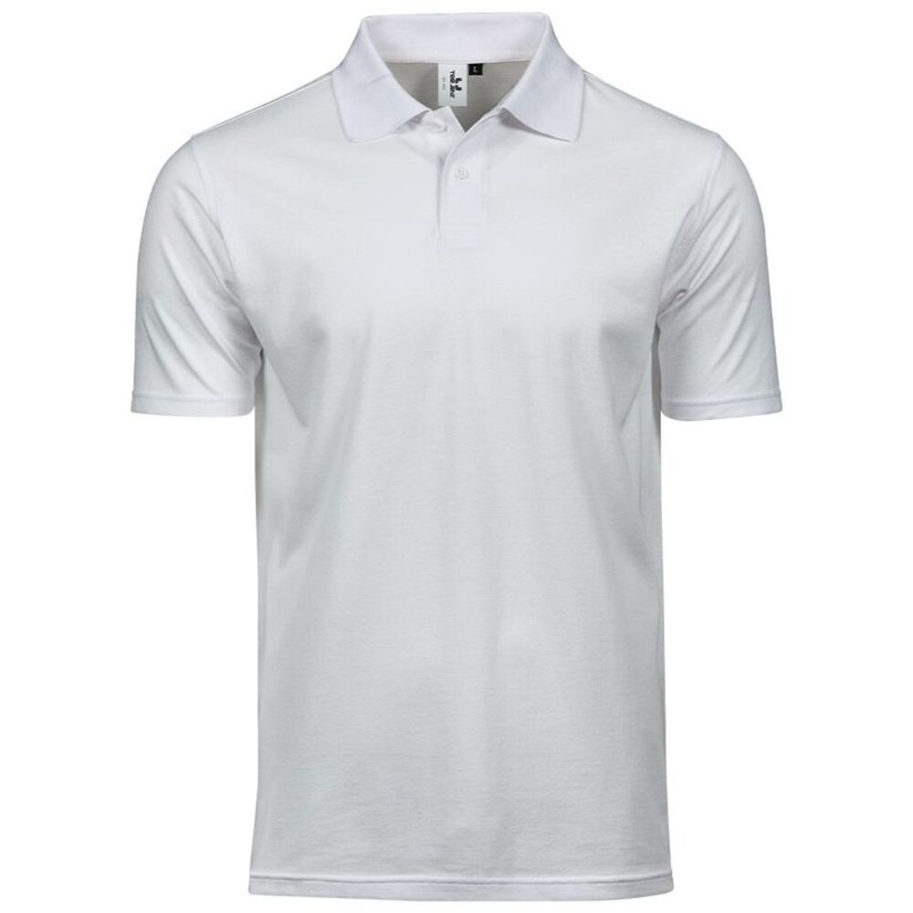 Tee Jays Mens Power Pique Polo Shirt / White